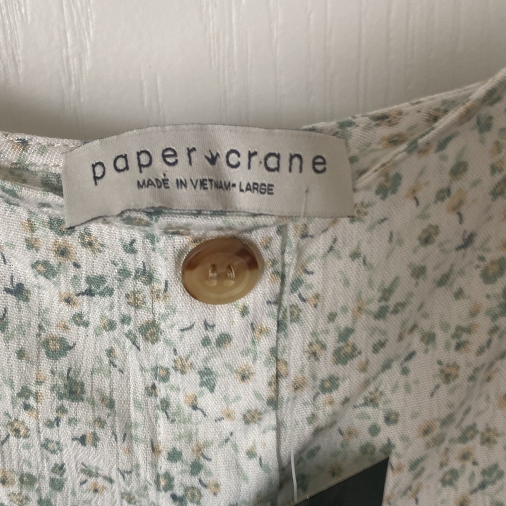 New🩵Paper Crane Dressy Tank Top💚 - Picture 3 of 5